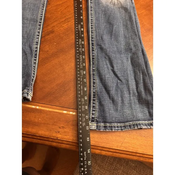 Miss Me Jeans, Slim Boot Women's Size 28 Blue, Denim, Gems Back Pocket, Flared - Image 10