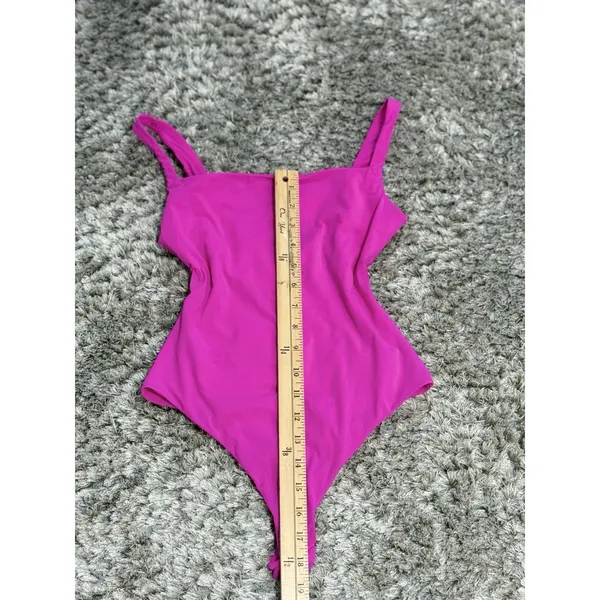 SKIMS Women’s Fits Everybody Square Neck Bodysuit Pink Thong Sleeveless Size S - Image 9