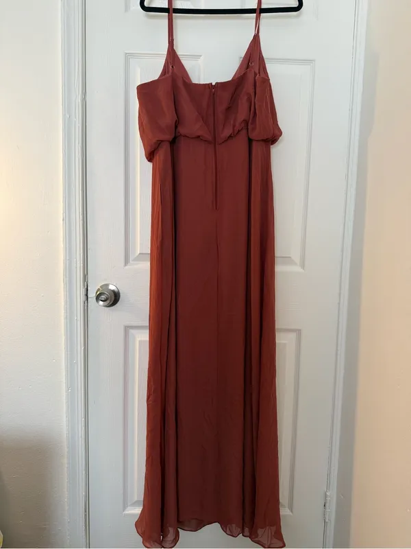 Birdy Grey Rust Spaghetti-Strap Maxi Dress with Side Slit - Image 7