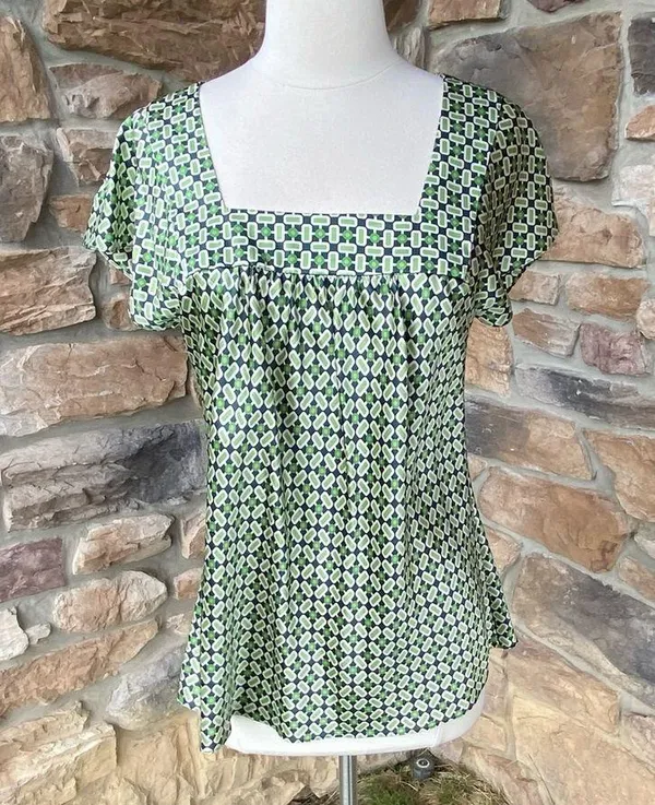 Banana Republic Square Neck Silk Blouse - Image 3