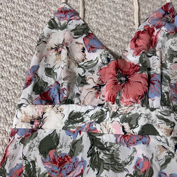 Floral Maxi Dress with Rope Straps and tie in the back; size medium - Image 2