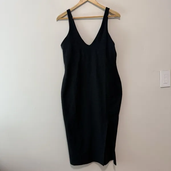 Beyond Yoga Spacedye Inspire Maternity Midi Dress in Gray Size Large - Image 2