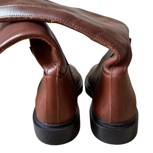 Steve Madden Gaige Brown Leather Tall Riding Boots Lug Sole Womens Size 6.5 - Image 5