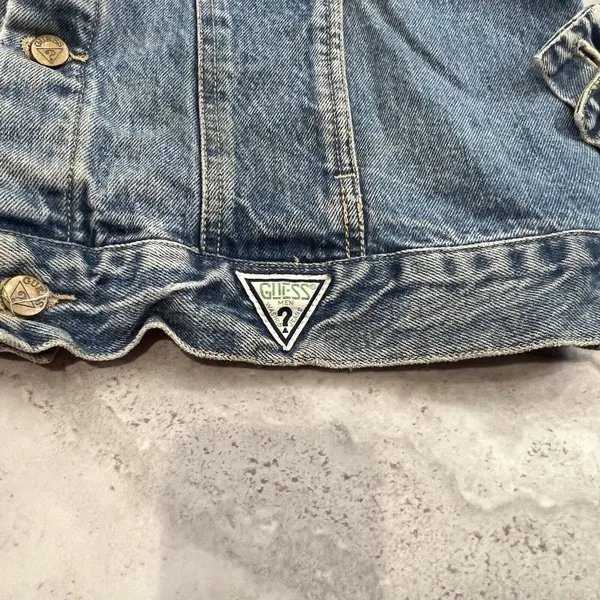 Vintage Guess Georges Marciano Denim Jean Jacket Mens Size Large 80s Big‎ Logo - Image 11