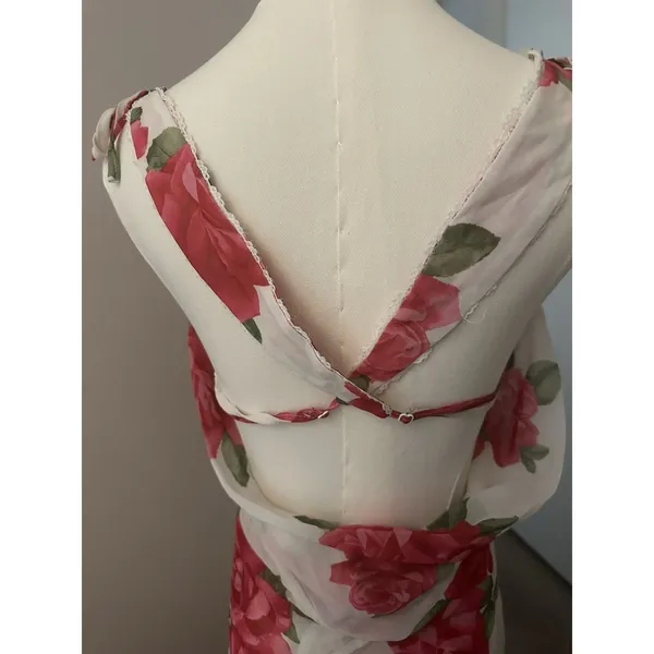 Forever 21 Betsey Johnson Rose Print Maxi Dress FLoral S - Image 4