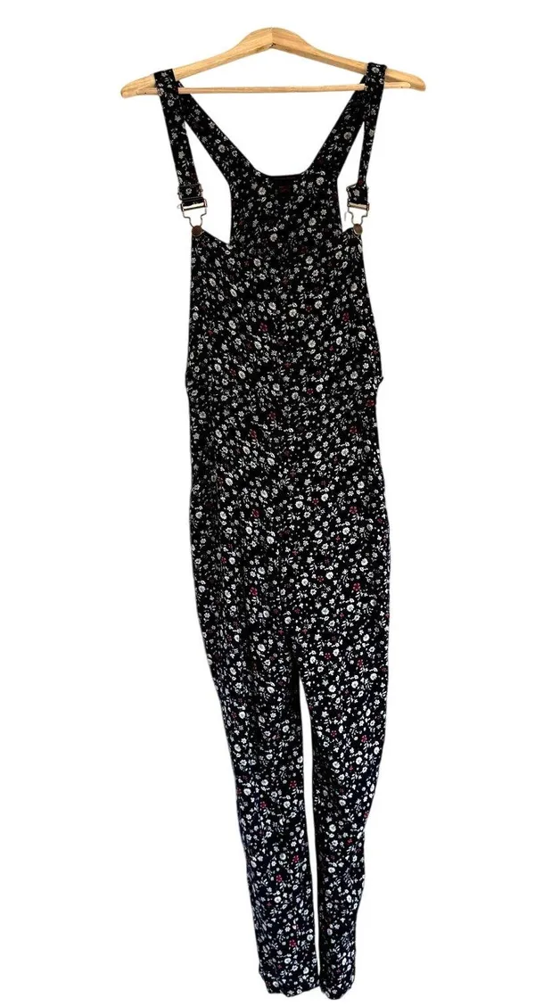 Imaginary Voyage Overalls Floral Navy Women's Size Small - Image 2