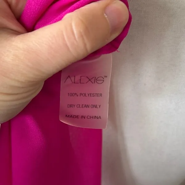 Alexis Hot Pink V-Neck Plunge Open Back Sleeveless Mini Shift Dress - Image 4