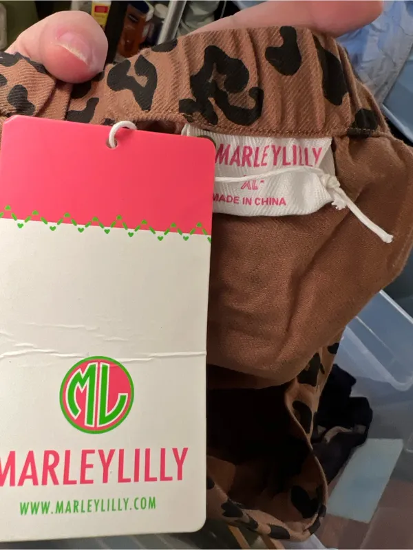 MarleyLilly Women’s Size XL Mini Skirt Tan Black‎ Animal Print Zip Side Cotton - Image 7