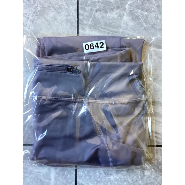 Nike Dri-FIT Womens Purple Crop Running Leggings Mesh Zipper Pocket Size M - Image 8