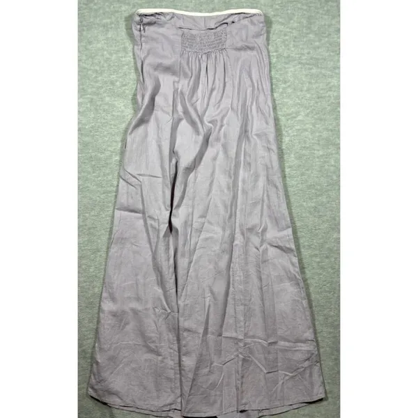 Urban Outfitters Dress M Lilac Midi Strapless M Linen‎ Blend Womens Summer Beach - Image 3