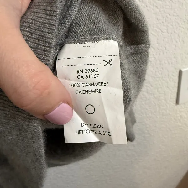 Pendleton 100% Cashmere Sweater – Light Gray – Size Medium - Image 4