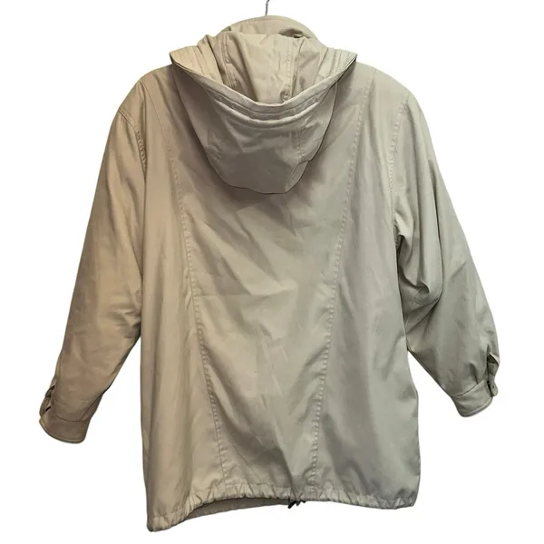 Bromley Sport Jacket‎ Medium Beige Hooded Lined Utility Coat Women - Image 5