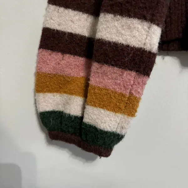 Madewell Striped Balloon Sleeved Crewneck Sweater - Image 3