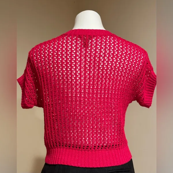 Arizona Jeans Arizona Jean Company Pink knitted Short Sleeves Top SZ XL 14/16 - Image 3