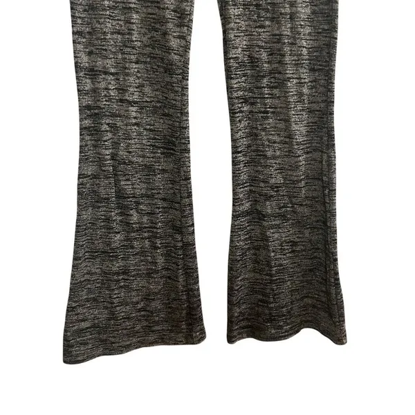 Aerie Women's Black Marled Flare Lounge Pants Size‎ M High Rise Soft and Cozy - Image 4