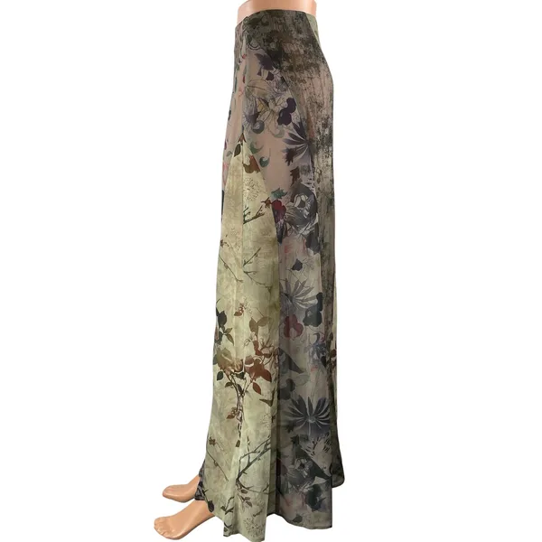 NEW Jaded London Asteria Women's Multi Color Floral Sheer Flowy Maxi Skirt Sz 6 - Image 2