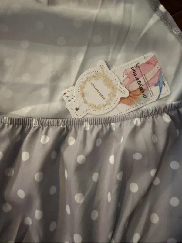 NWT Polka Dot Halter Romper in Light Gray and White size S - Image 3