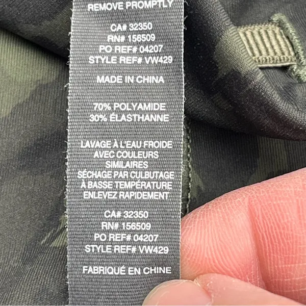 Vuori Stride Pocket Leggings‎ Size Small Green Camo Women’s High Waist VW429 - Image 3