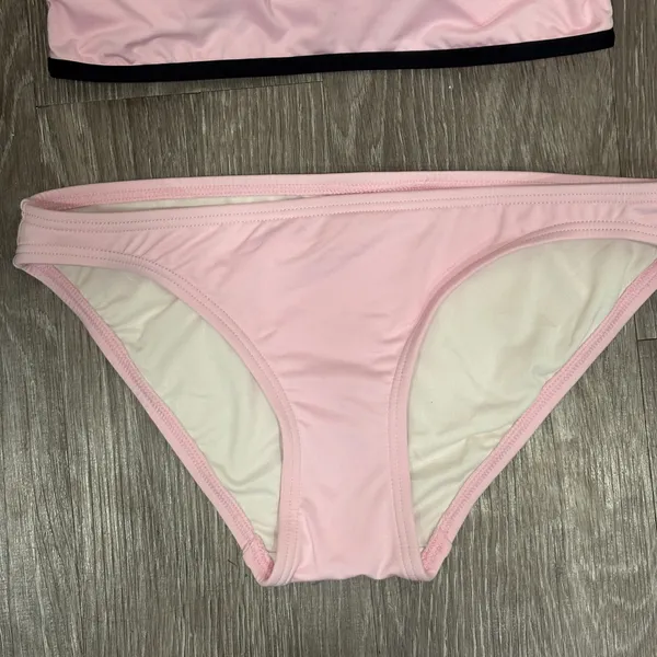 Kate Spade Plage Du Midi Halter Bikini Set Blossom Pink Black XS Preppy Coquette - Image 4