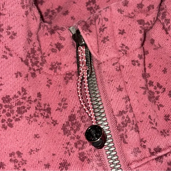 Lululemon Cotton Fleece Pixie Floral So Merlot Redwood Scuba Hoodie Jacket 4 - Image 7