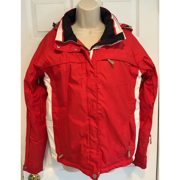 Nevica Women’s Insulated Ski Jacket Snowboard Winter Coat Red & white Sz 8 warm - Image 2