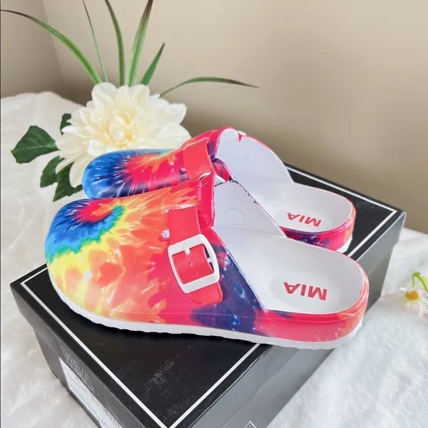 Mia Bela Print‎ Slip-on Tie dye Clogs - Image 2