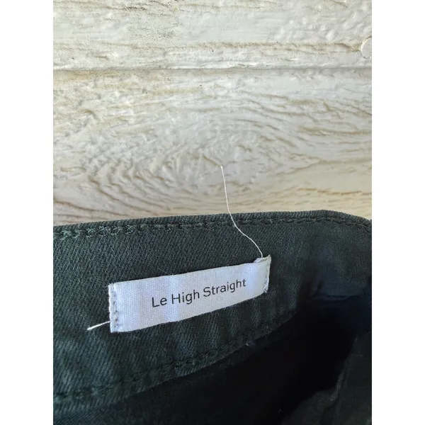 FRAME Le High Straight Jeans Pine Green Raw Hem LHSTRS403C Womens Size‎ 29 - Image 6