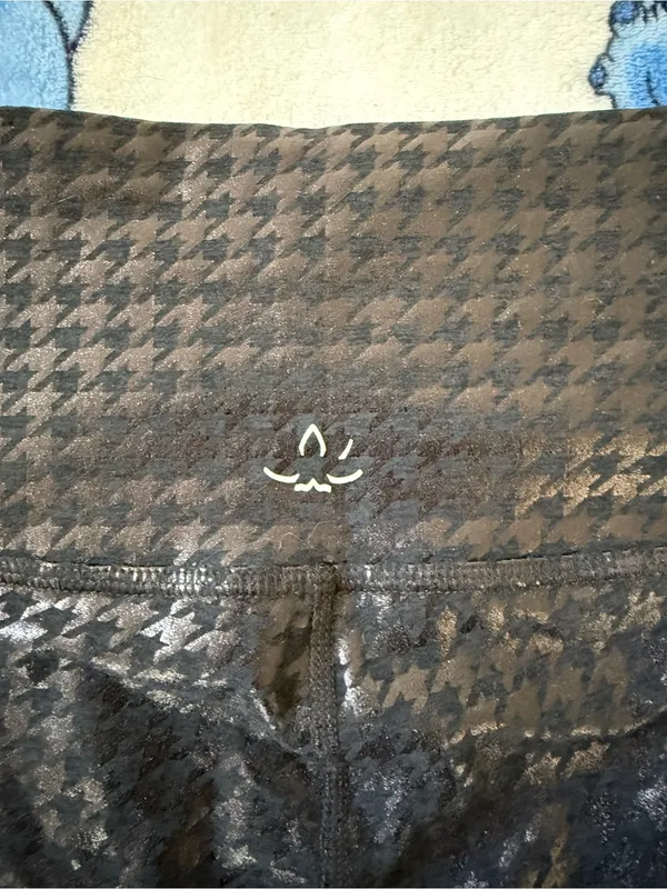 Beyond Yoga Houndstooth Matching Set 2PC Leggings Crop Tank Small Athleisure Y2K - Image 11