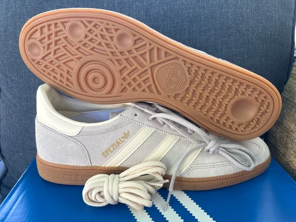 Adidas Spezials gray and white men’s 12, women’s 13 - Image 6