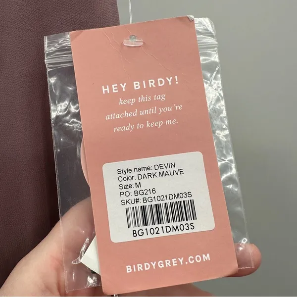 Birdy Grey Devin Convertible Chiffon Maxi Bridesmaid Dress‎ Dark Mauve Sz M NEW - Image 11