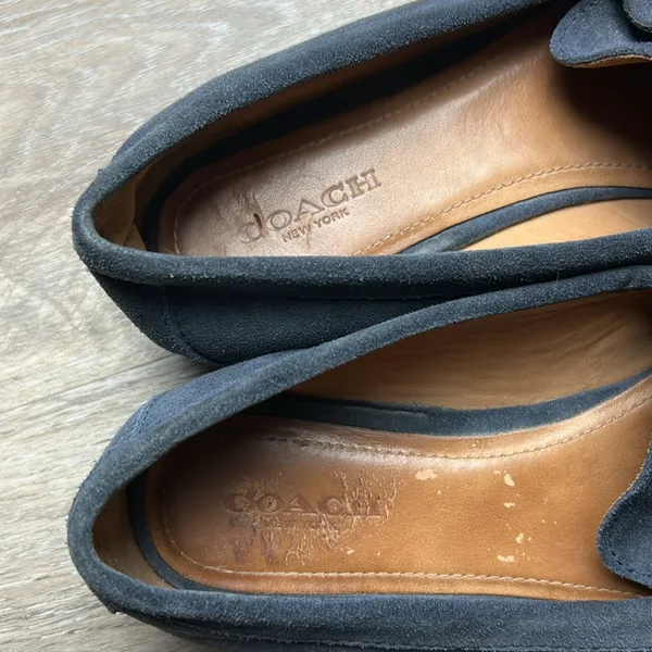 Coach Blue Suede Loafers Size 7.5 B - Image 12