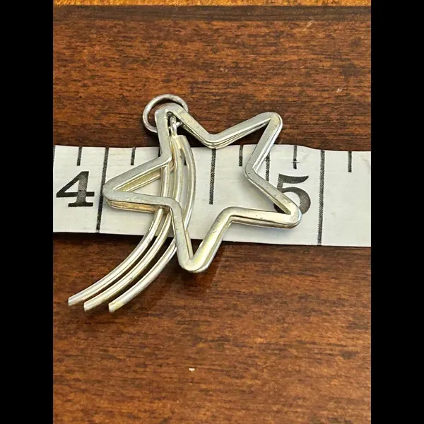 Silver plated pendant shooting star cute - Image 2