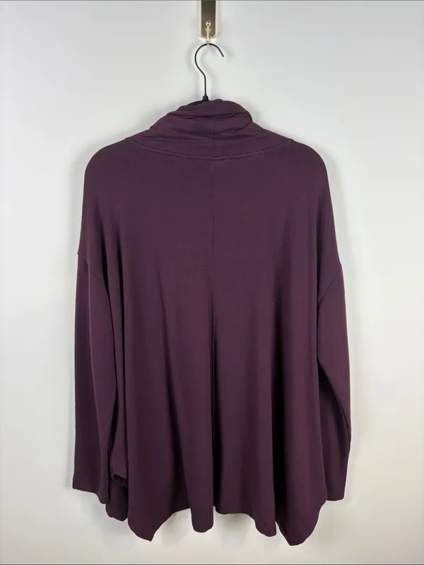Athleta Ethereal Brushed Funnel Neck Sweater Sweatshirt Spiced Cabernet Large - Image 6