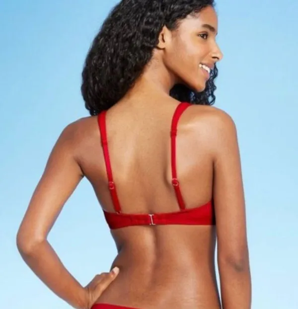 Shade & Shore Target Red Push Up Bikini Top - Image 4