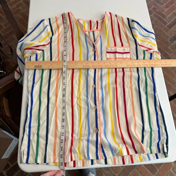 Summersalt The Cloud‎ 9 Silky Striped Pajama Top size large lounge casual sleep - Image 7