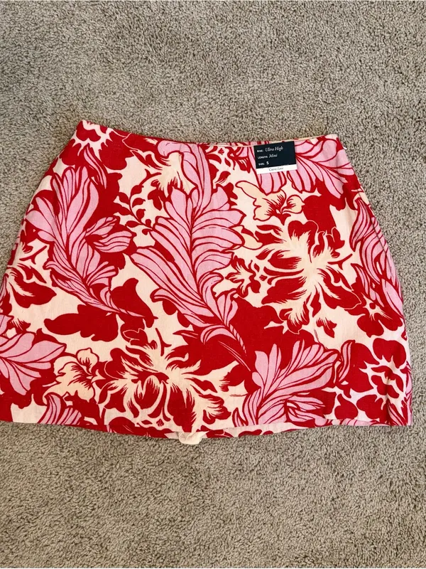 Abercrombie Curve Love Linen Blend Skort - Image 3