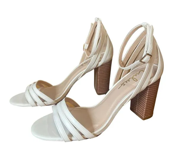 Lulus Shayla White Ankle Strap Heels Womens Size 8.5 - Image 3