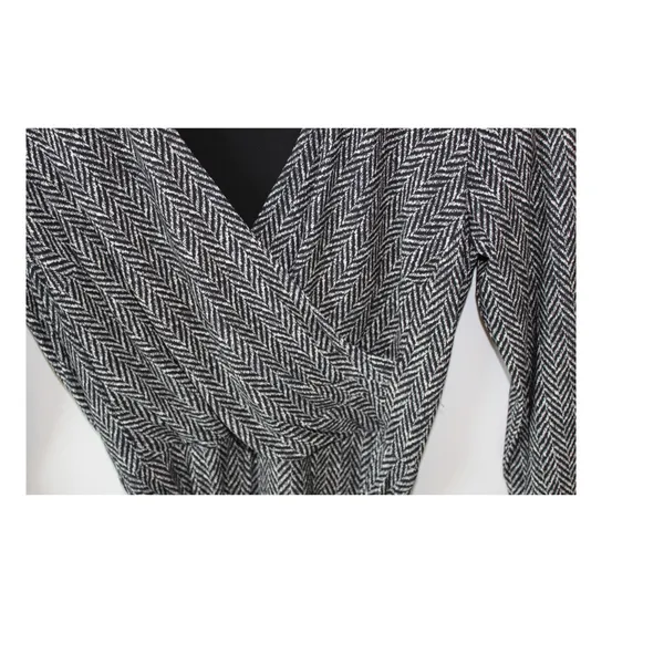 Ralph Lauren LRL Herring Bone Long Sleeve‎ Belted Dress - Women's 2 - Image 3