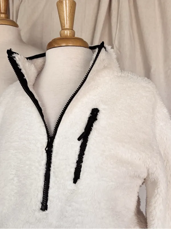 Cozy White Sherpa Half - Image 2