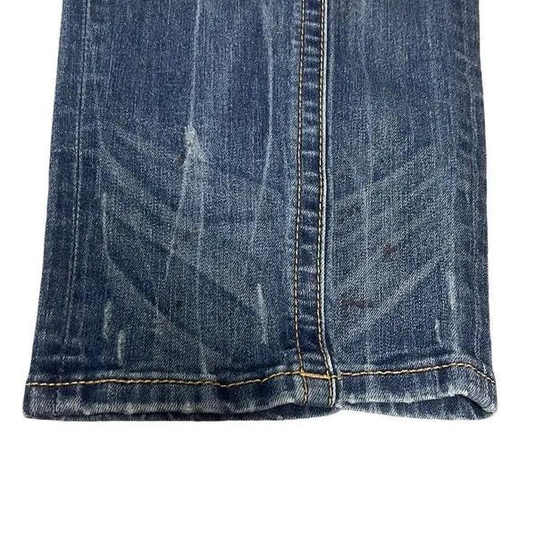 Miss Me 26 X 29 Skinny Mid Rise Denim Jeans Blue 5‎ Pockets Stretch Distressed - Image 6