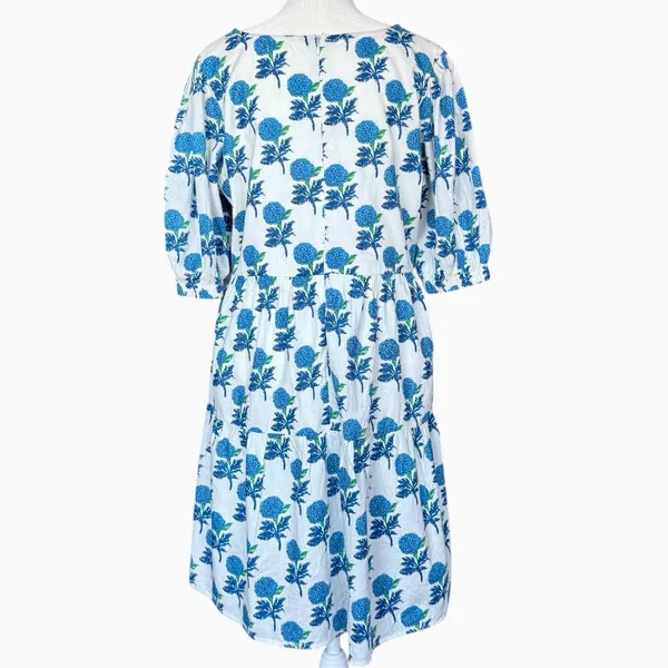 THML Short Sleeve Blue‎ Floral Mini Dress Sz S - Image 4