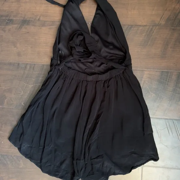 Free People Black Vneck Romper - Image 9