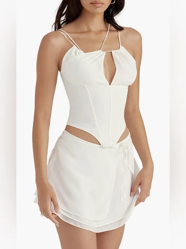 HOUSE OF CB Orla Strappy Corset Top size S - Image 3