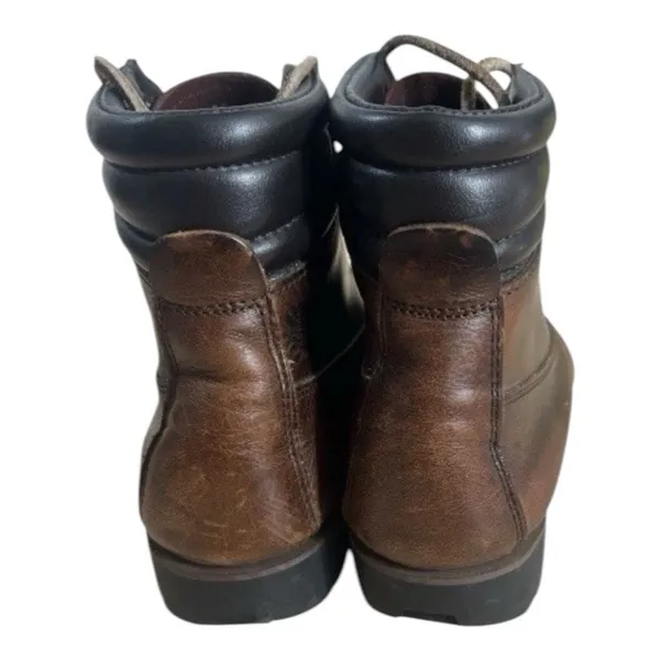 HHB Brown Boots Women Size 8.5M Moc Toe High Ankle Leather Hand Crafted Shoes - Image 8