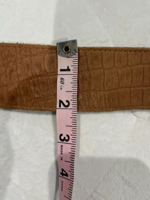 Women’s leather belt with 2 tone buckle - Image 7