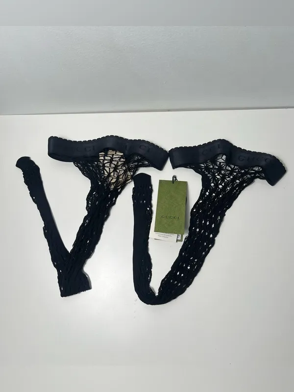 Gucci Diamond Motif Logo Knit Pantyhose Stockings Hosiery Socks - Image 4