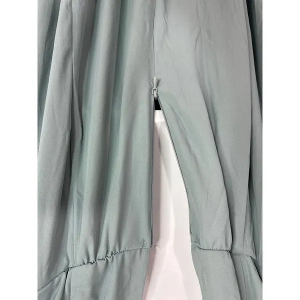 Show Me Your Mumu Jenn Maxi Dress in Silver Sage Crisp Blue‎ V Neck| XL | NWT - Image 11