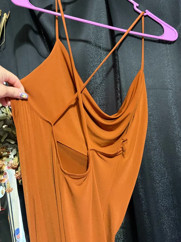 Bodycon Dress Orange - Image 2
