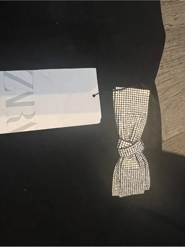 NWT Zara Black V-Neck Bow-Accent Tank Top - Image 7