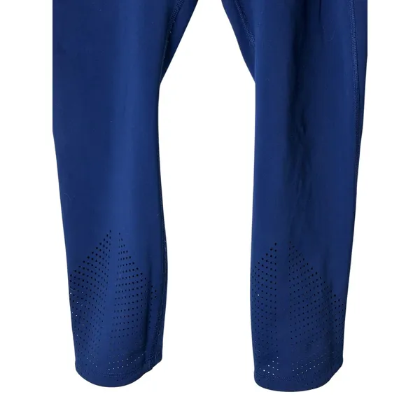 Nike Dri FIT Leggings Women Medium Blue Cropped Laser Cut Pockets‎ Athleisure - Image 5